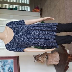 Torrid 2x super soft knits polkadot tunic faux button down flowy